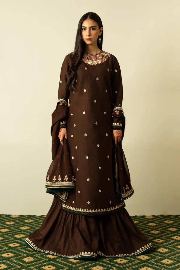 Zara Shahjahan - Brown Coco - ZEL23-D4