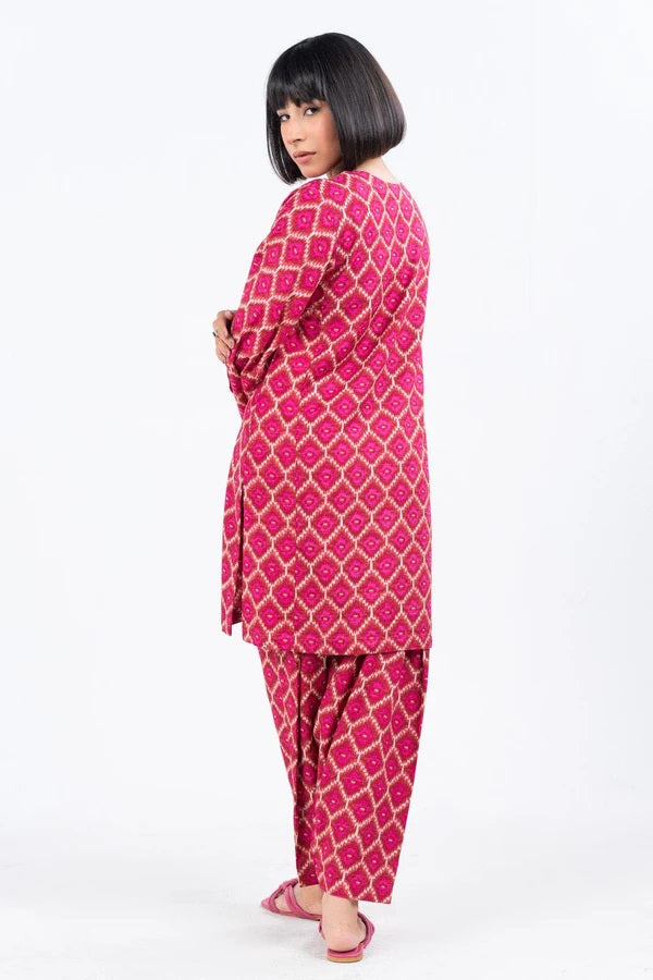 2 Pc Embroidered Raw Silk Outfit (5462)