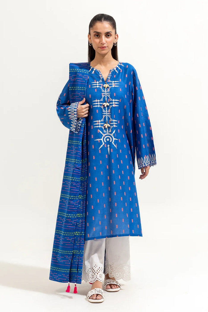 2 Piece Embroidered Jacquard Suit (Pret-4988)