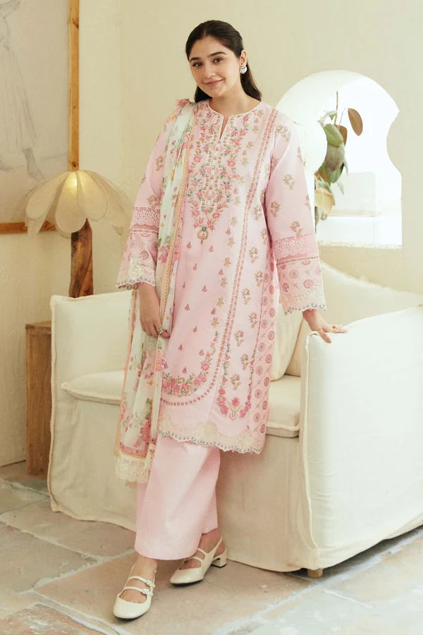 Pink JACQUARDZara Shahjahan - Coco - D8 Roohi