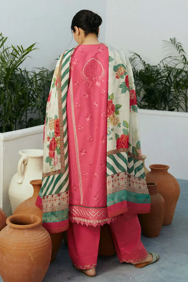 Pink Lawn Embroidered