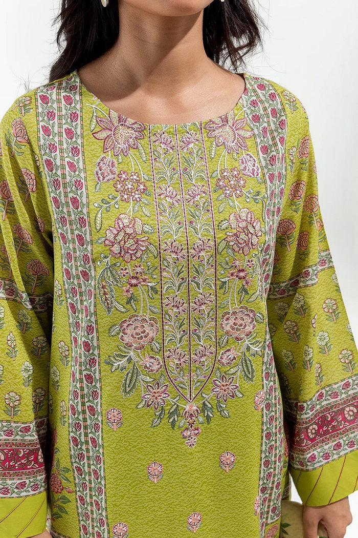 3 Piece Embroidered Lawn Suit (Pret)