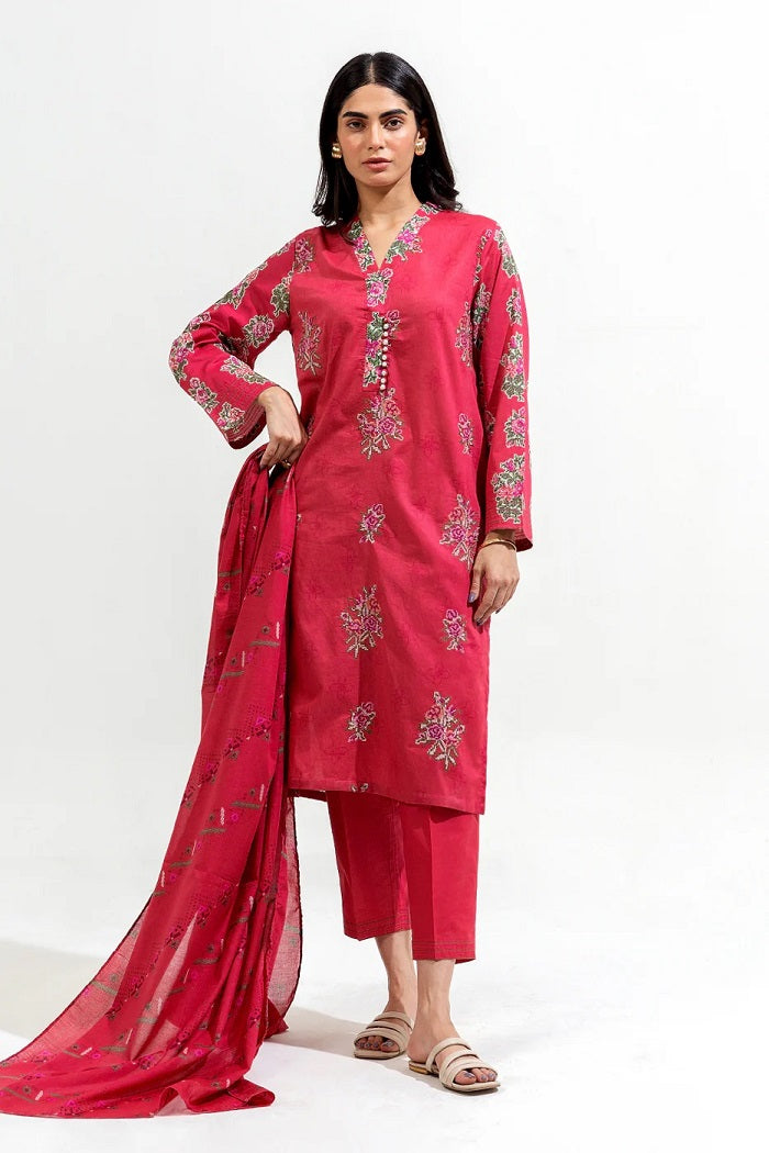 3 Piece Printed Lawn Suit (8352)