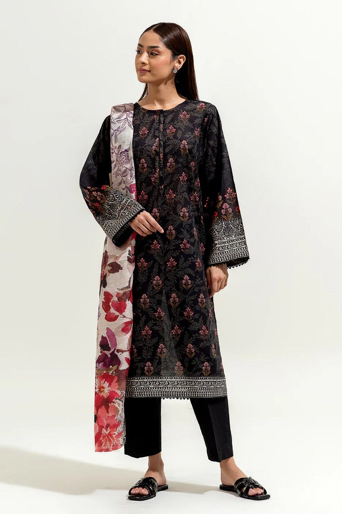 3 Piece Printed Lawn Suit (Pret)