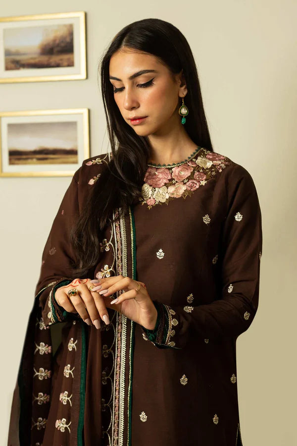 Zara Shahjahan - Brown Coco - ZEL23-D4