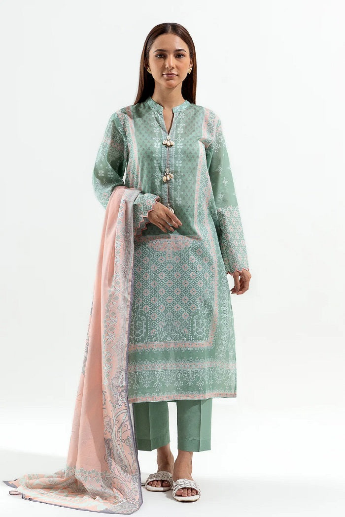 3 Piece Printed Lawn Suit (2000000258185-8)