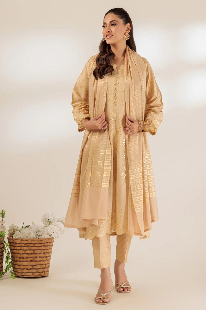 Beige Viscose 3 Piece (BPS5243P19)