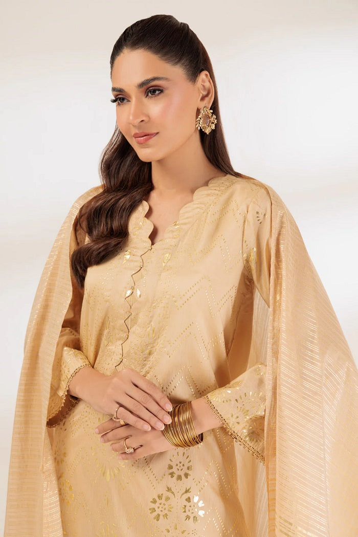 Beige Viscose 3 Piece