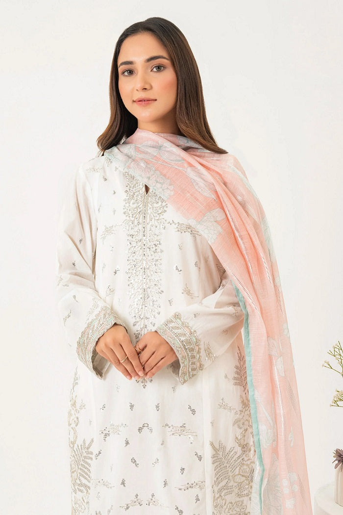 Dued Embroidered Shirt Dupatta Trouser