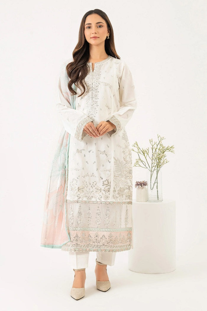 Dued Embroidered Shirt Dupatta Trouser