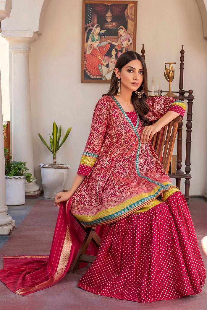 Limelight Lawn Suit Angrakha Style Dress