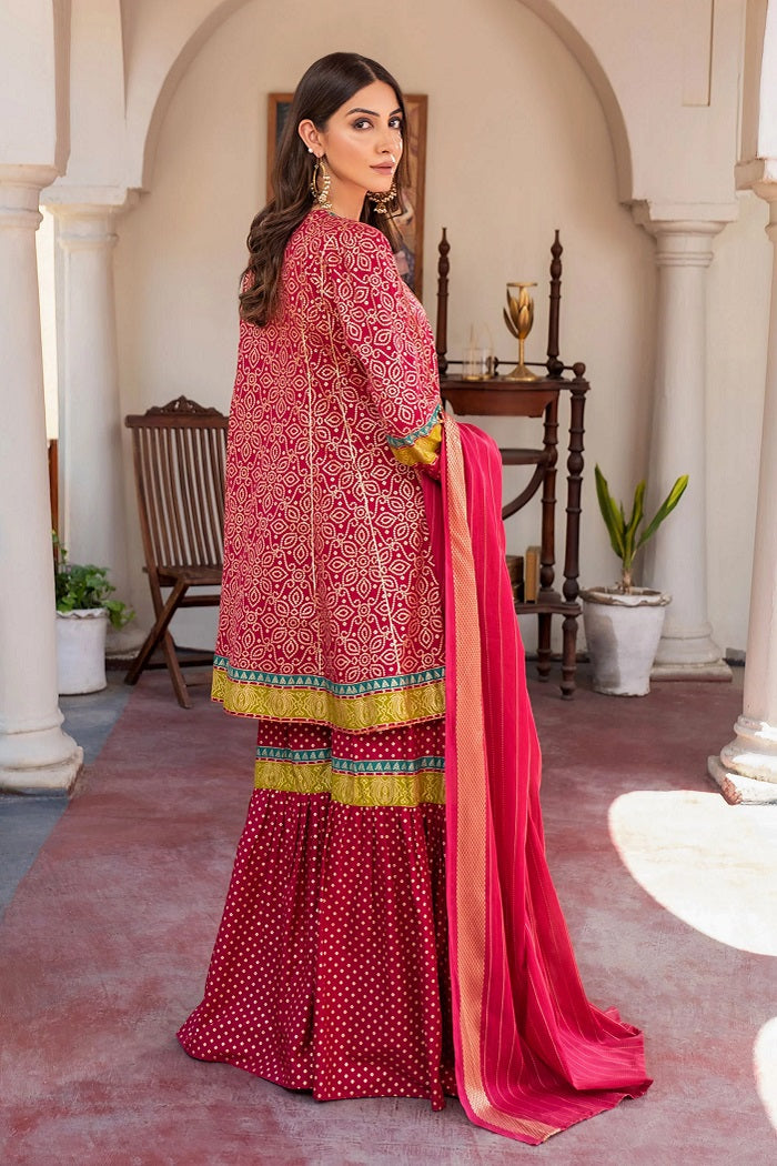 Limelight Lawn Suit Angrakha Style Dress