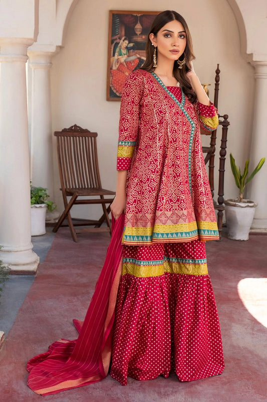 Limelight Lawn Suit Angrakha Style Dress