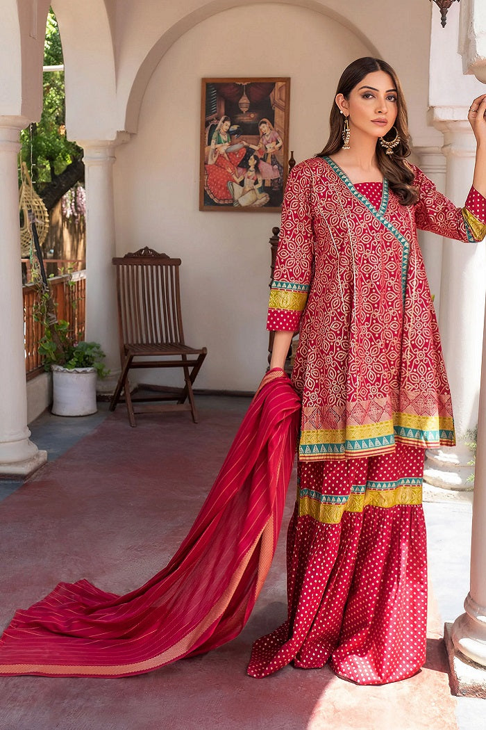 Limelight Lawn Suit Angrakha Style Dress