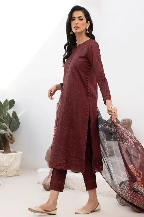 Maroon Lawn Zarif Dress