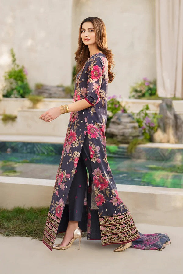 Navy Lawn Iznik Dress