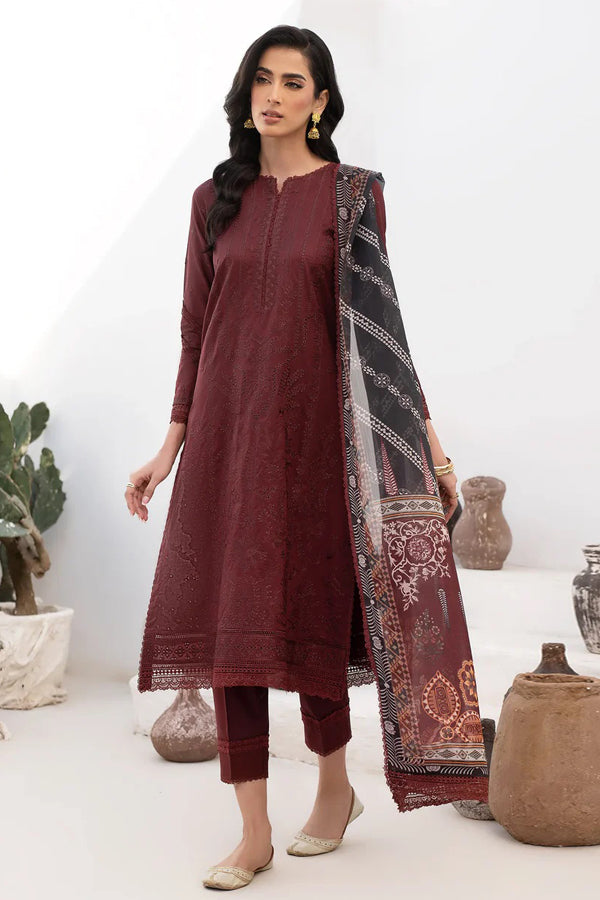 Maroon Lawn Zarif Dress