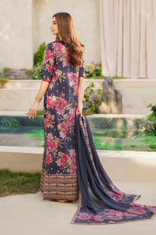 Navy Lawn Iznik Dress