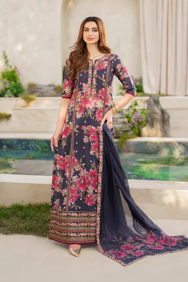 Navy Lawn Iznik Dress